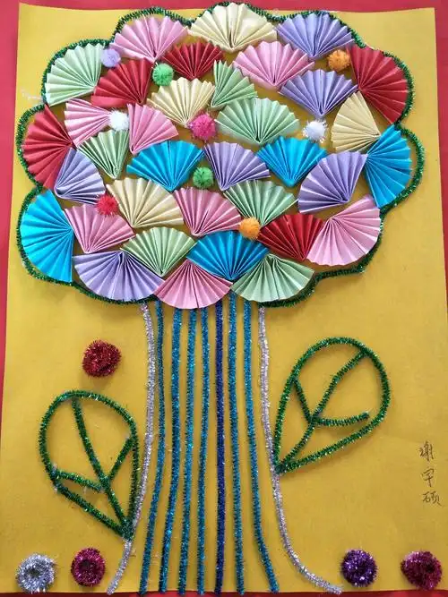 榆林市第九小学二年级四班第一学期手工展