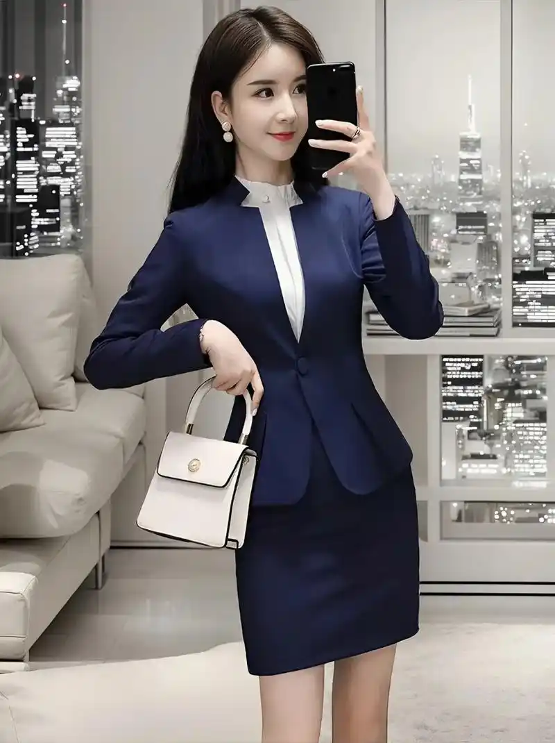 高端时尚职业装西装套装女气质套装.