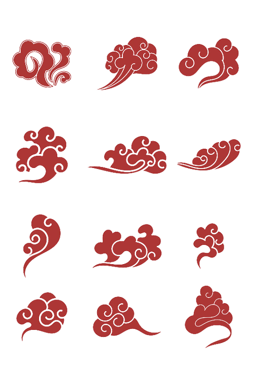 中国风古典祥云花纹图案