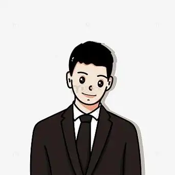 短发西装男生头像手绘人物插画