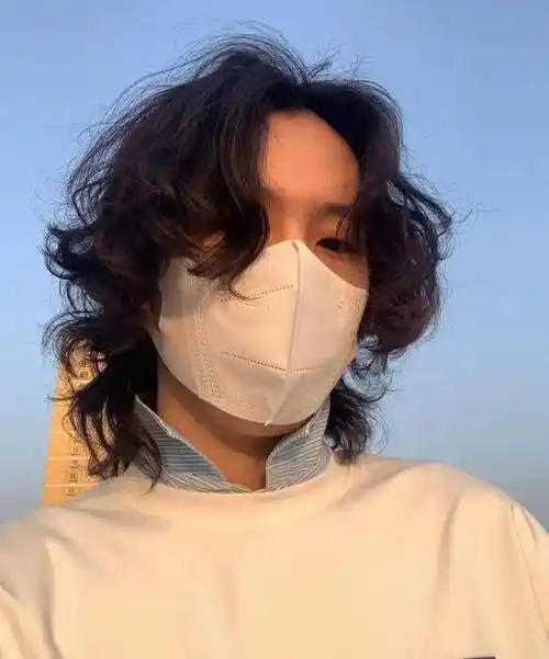 日系文艺长卷发~男发复古版_上新_侵权_高层次