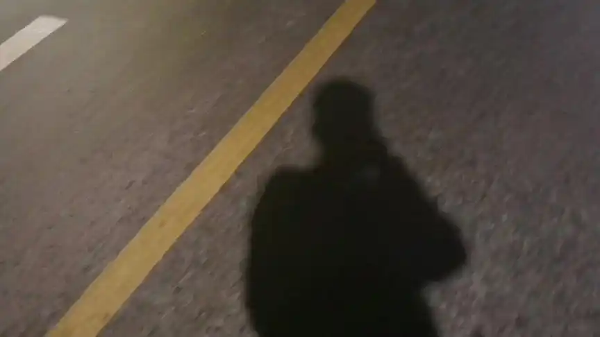 孤独 #路灯下的影子