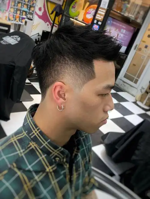 男士发型局部渐变纹理