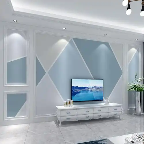 新款2021年墙布北欧式风格壁画几何3d墙纸简约现代电视背景墙壁纸