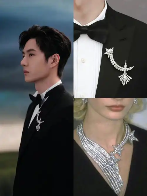 王一博戴chanel顶级珠宝1932胸针出席红毯