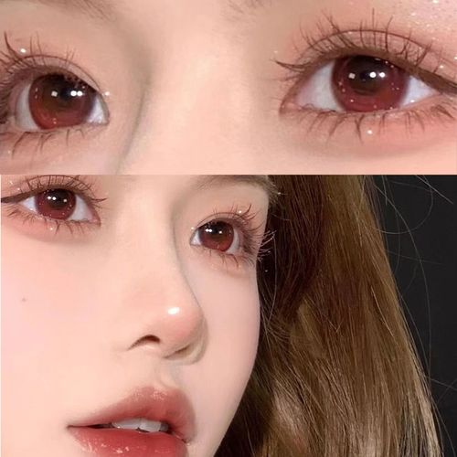 红色暴躁番茄美瞳年抛2021新款官网正品混血隐形眼镜日抛半年抛xx