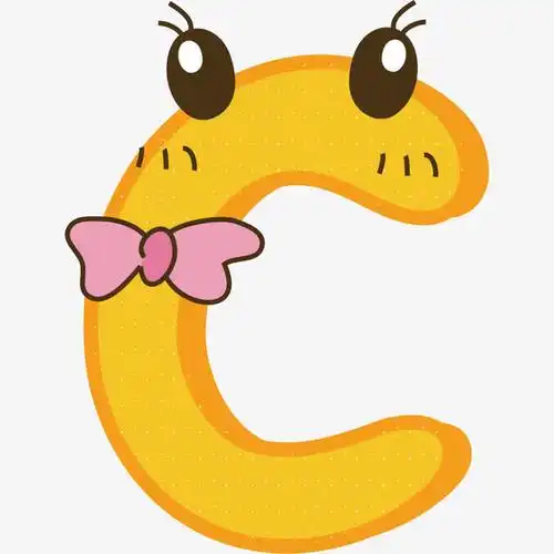 卡通可爱彩色字母c