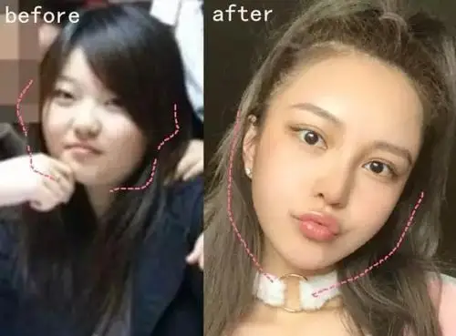 脸型的前后变化是翻天覆地的周扬青的神来之笔就是面部轮廓的变化