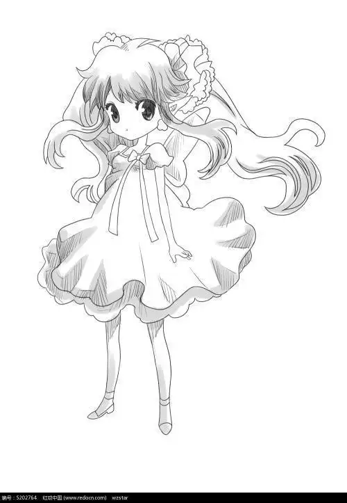 q版少女简笔画20笔