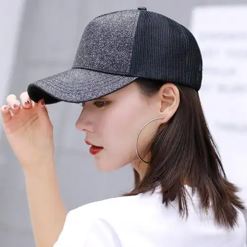 鸭舌帽女夏透气防晒百搭韩版潮网状时尚帽子