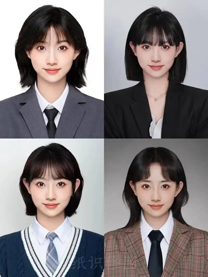 短发女孩速来 自拍可转的证件照96 #韩国证件照片 #韩式证 - 抖音