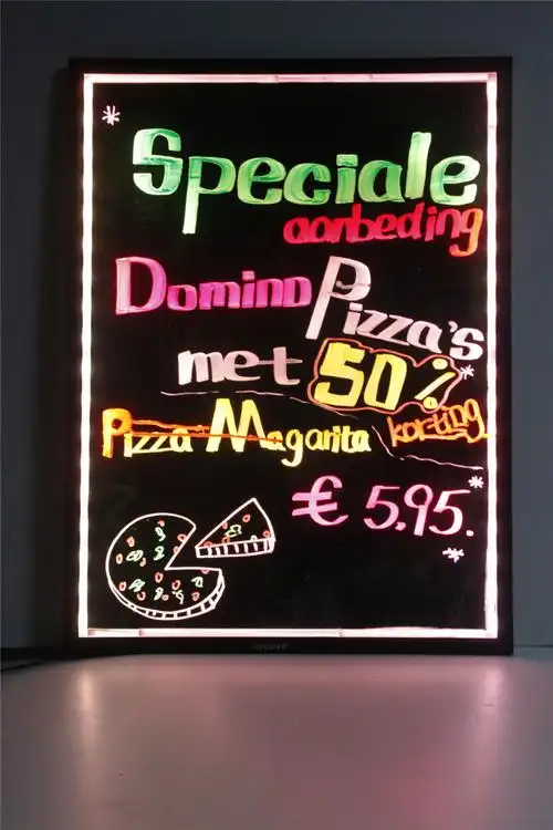 2019新款广告荧光屏手写led荧光板 荧光板 led电子发光板50*70cm