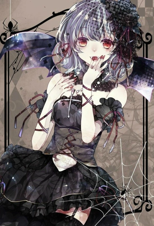 动漫二次元暗黑系美少女图片,天使折翼后就再也不是天使