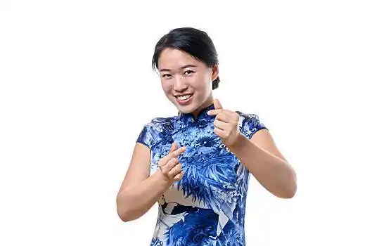 美女,手势,喜爱,中国人,女人,传统服饰,手指