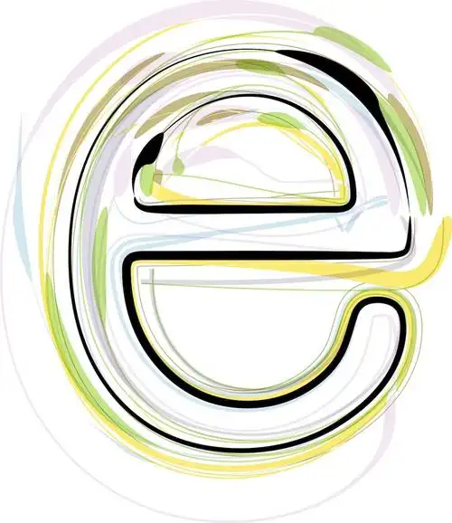 说明有机字体的字母e设计元素素材免费下载(图片编号:2019665)-六图网