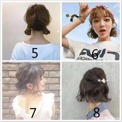 短发女生的30种扎法,短发这样扎,活泼可爱又精致