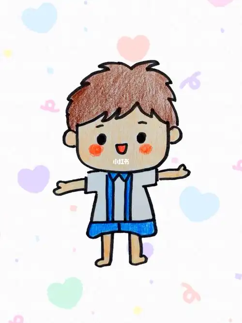 今天来画可爱的小男孩,一起来看看吧,超简单#可爱简笔画  #简笔画教程