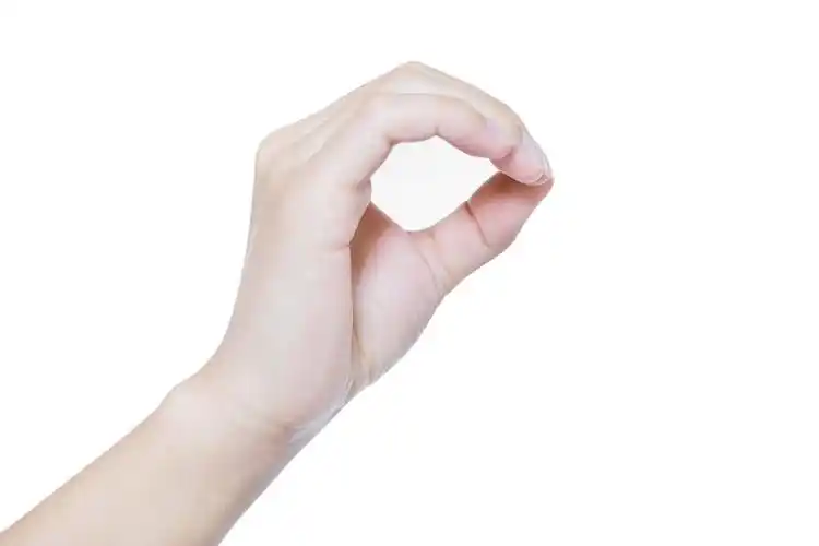 白底手势人物手势手指弯曲手指
