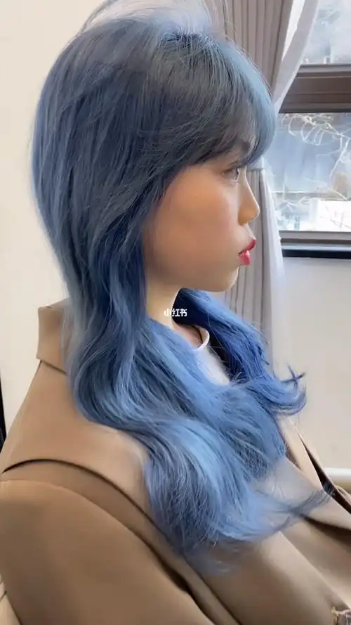 蓝灰色系列染发雾霾蓝