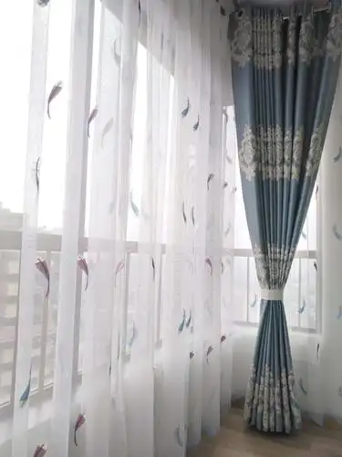 罗马杆双层配纱