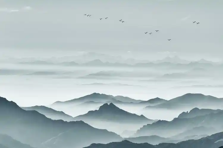 简约山水3d背景第一期