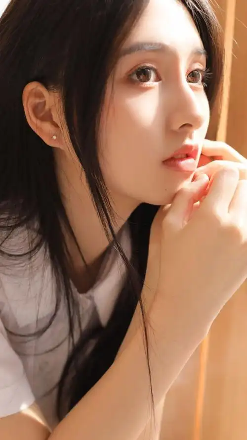 高颜值美女制服写真手机壁纸