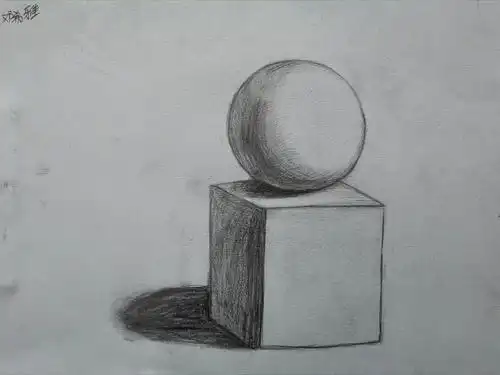 小高初中生素描班——几何石膏体静物(二)