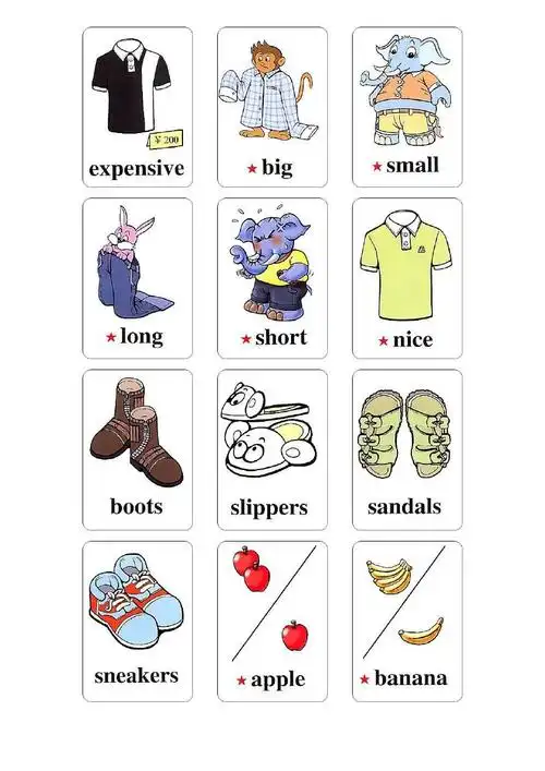 pep小学英语单词卡片三到六年级