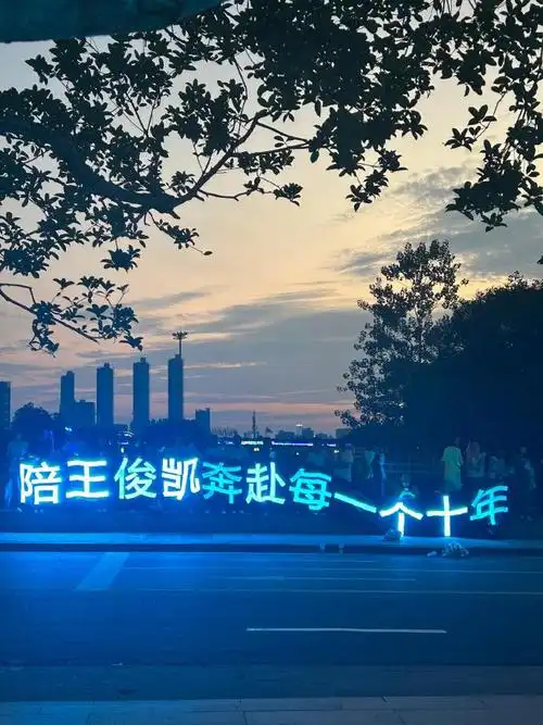 王俊凯你好星期六蓝海#  来感受一波王俊凯你好星期六场外应援