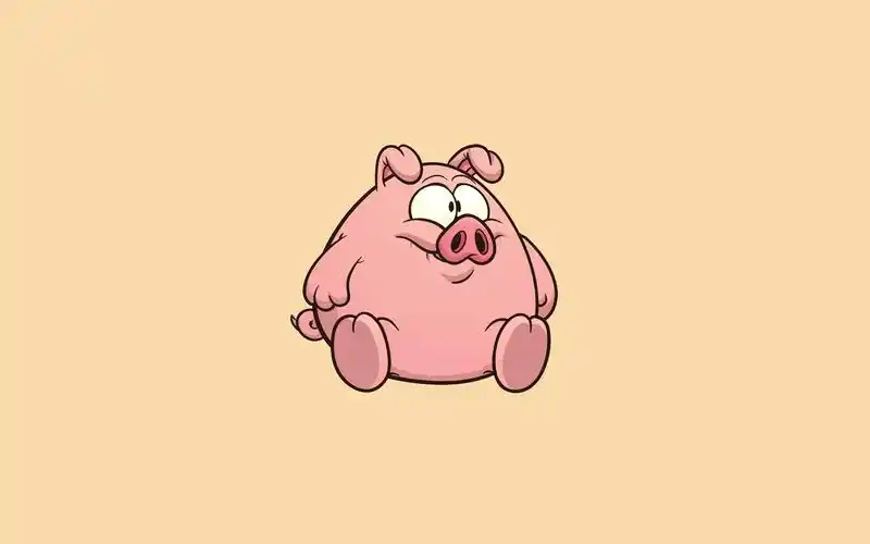 可爱的小猪简约创意设计,艺术壁纸-回车桌面