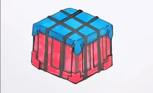 吃鸡游戏空投箱简笔画画法空投箱简笔画视频教程