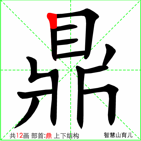 鼎的笔顺拼音及解释