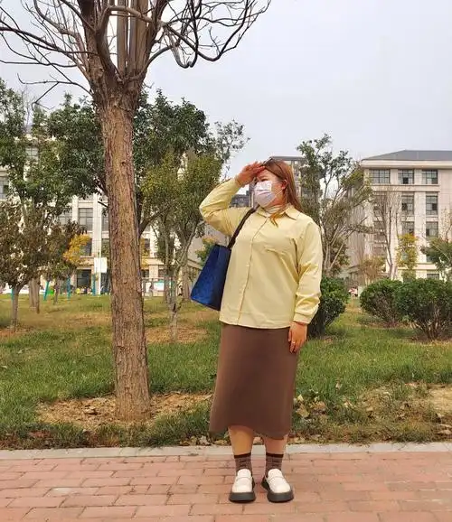 180斤大码穿搭榛子巧克力蛋糕半身裙穿搭