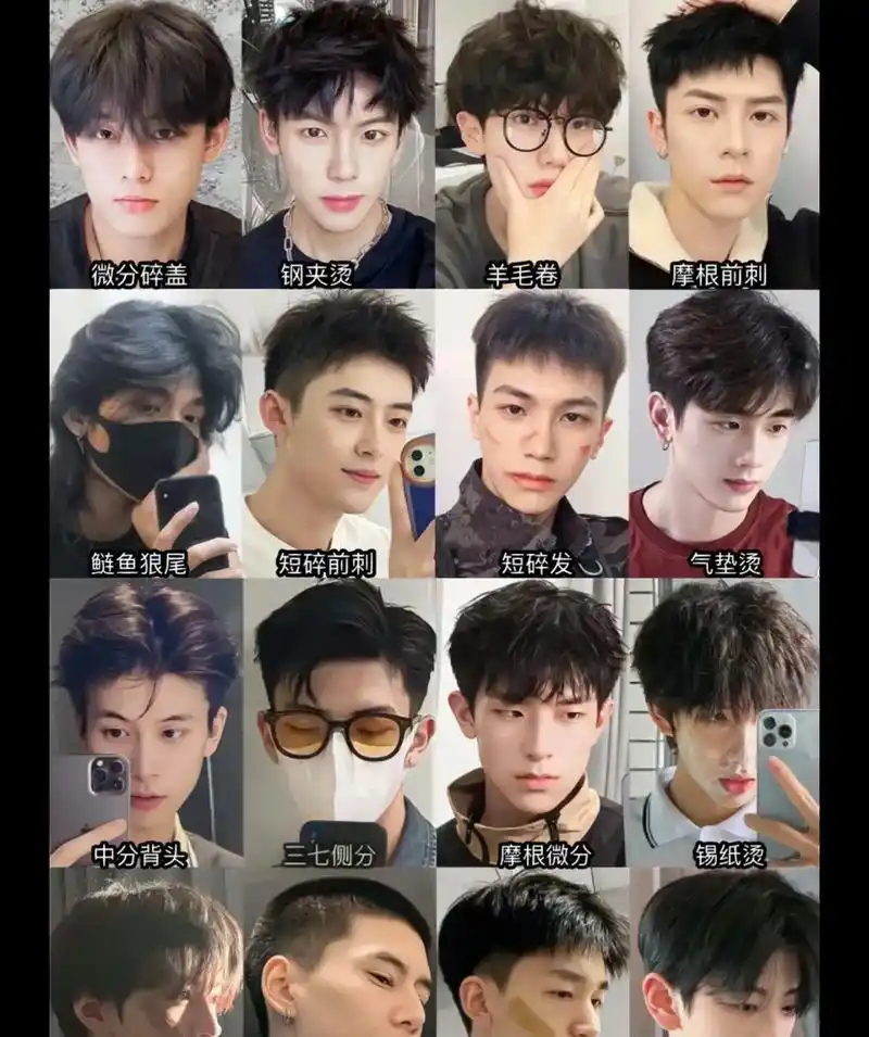 2023男生发型推荐合集 根据脸型选择.#每秒都值得记录 男 - 抖音