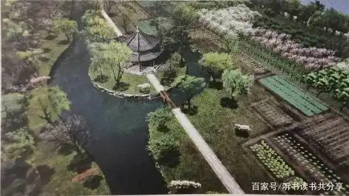 顺木天位于紫碧山房果蔬圃的东南,是一座八方二十四柱高台大亭,东西