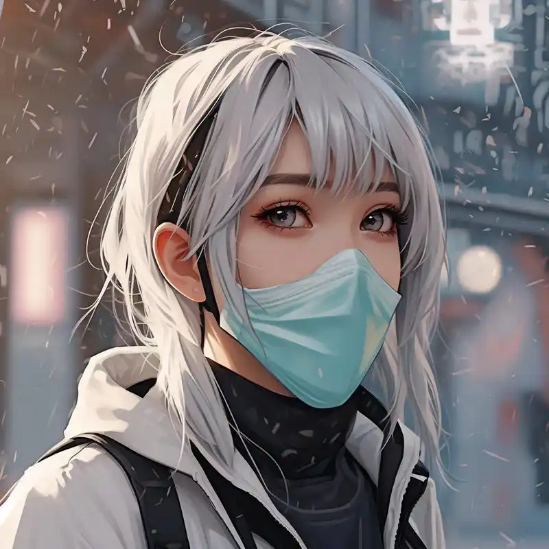 01戴口罩的女生头像99