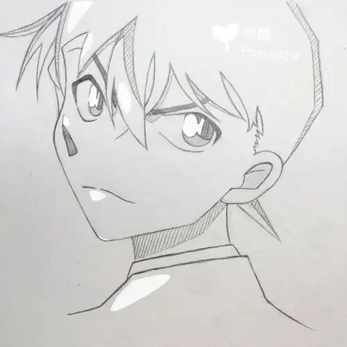 工藤新一手绘图过程