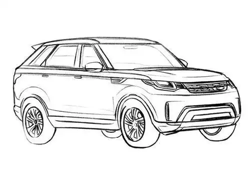 路虎极光矢量线稿|插画|涂鸦潮流|peterm - 原创简笔画 设计 矢量