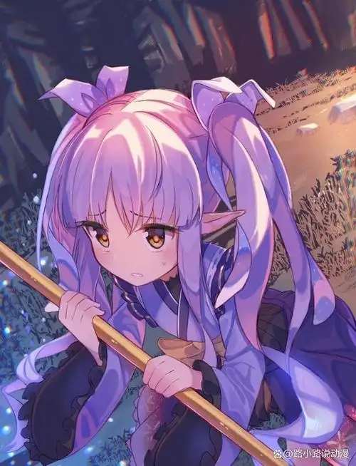 动漫中最优雅的颜色:摄人心魄的紫发少女