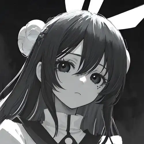 二次元头像女黑白