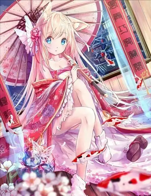 出单:樱花粉古装少女