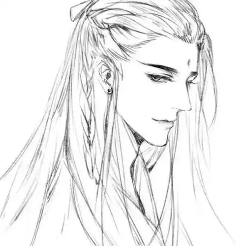 当代国画家徐鹤推荐~古风美男插画头像集锦