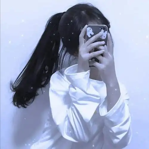 超可爱滤镜闪闪女生遮脸头像