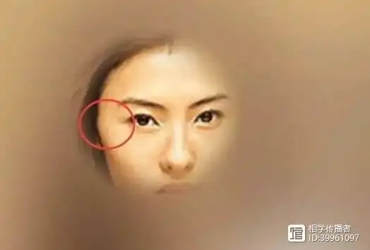 奸门位于眼睛两侧,如果奸门位置干枯有纹,瘦削无肉,眼骨凸出的话,这种