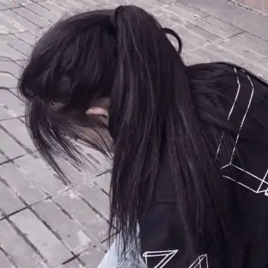 单马尾女头像扎马尾辫女侧面头像