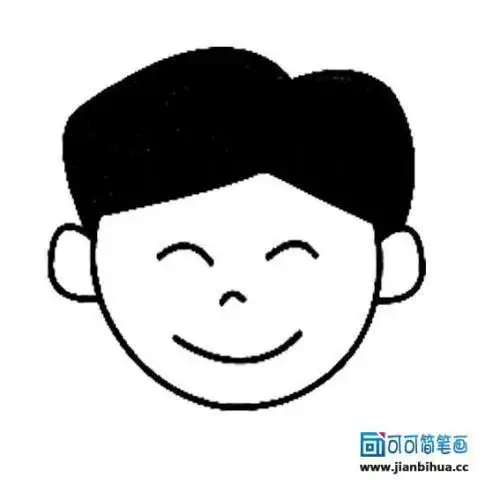 简单漂亮的人物头像简笔画图片小朋友人头卡通简笔画人物男人头像简笔
