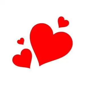 美丽可爱的心群矢量插图照片