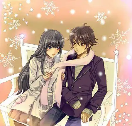 可以用来当言情小说的封面的情侣动漫图片,要唯美和鲜艳的.