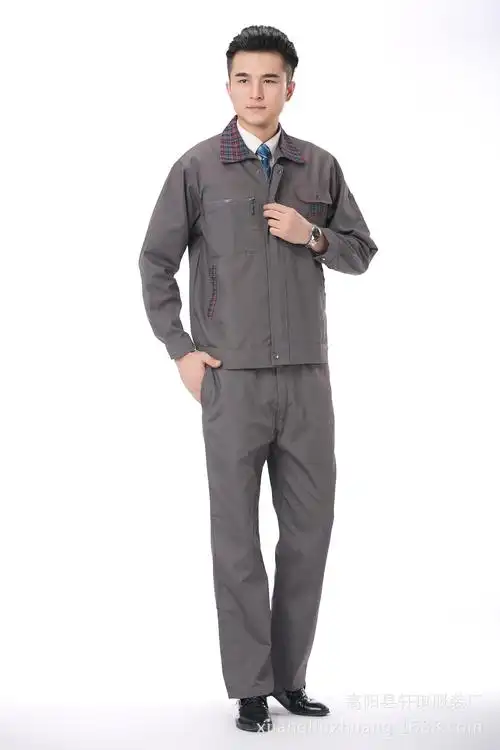 高阳县轩琪服装厂 供应信息 模特 四季长袖工作服套装男汽修工装工程