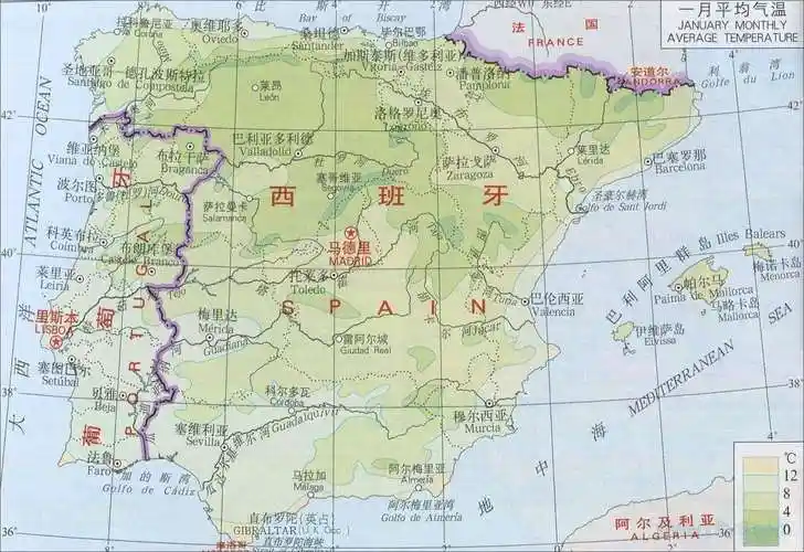 西班牙在世界地图什么位置